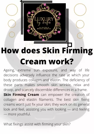how does skin firming cream work ageing extreme