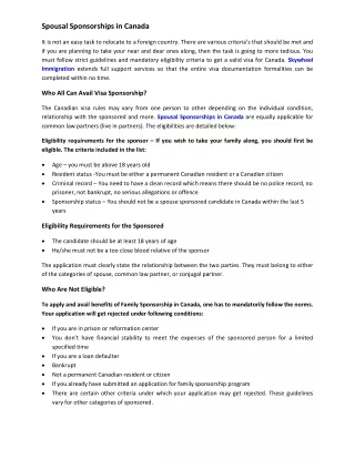 spousal sponsorships in canada