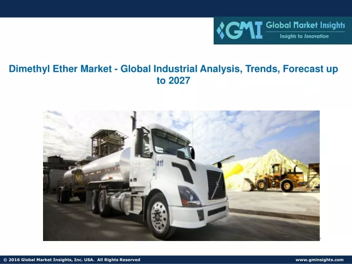 dimethyl ether market global industrial analysis