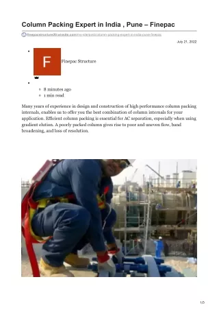 finepacstructure20.wixsite.com-Column Packing Expert in India  Pune  Finepac