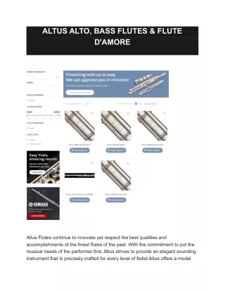 altus alto bass flutes flute d amore