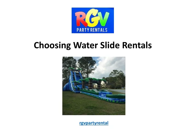 choosing water slide rentals