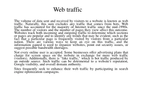web traffic
