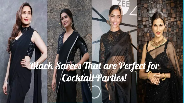 black sarees that are perfect for cocktail parties