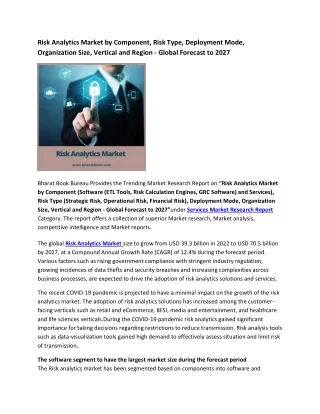risk analytics market by component risk type