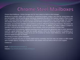 chrome steel mailboxes