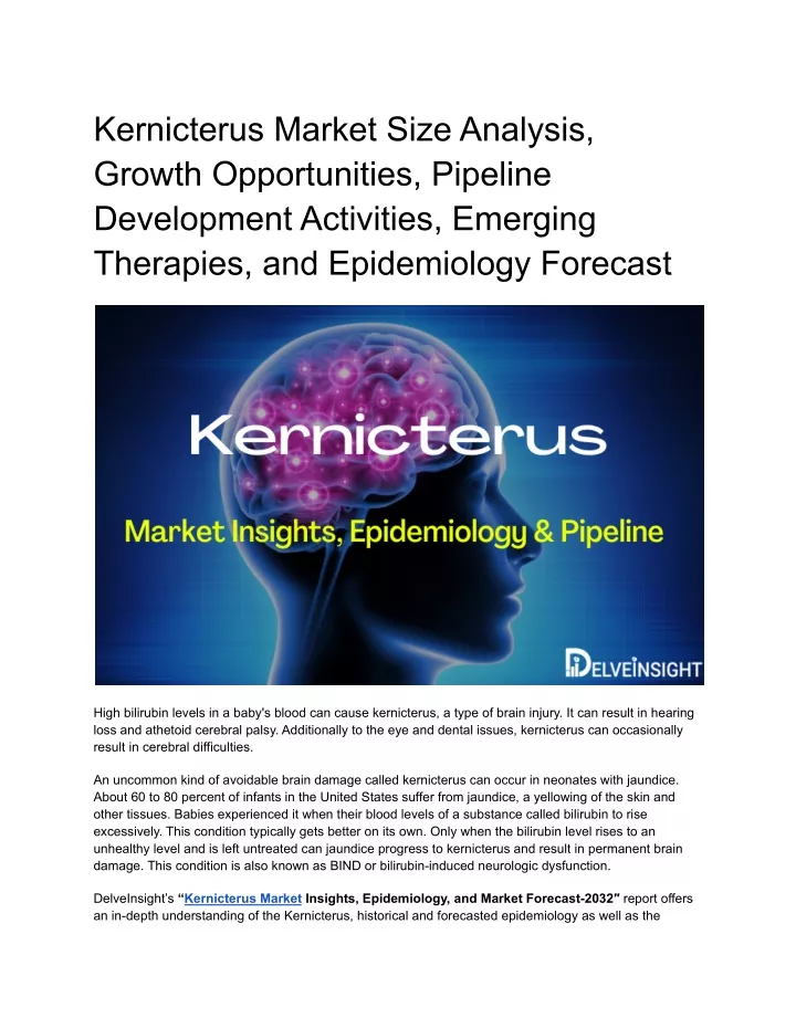kernicterus market size analysis growth