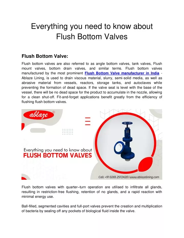 everything you need to know about flush bottom