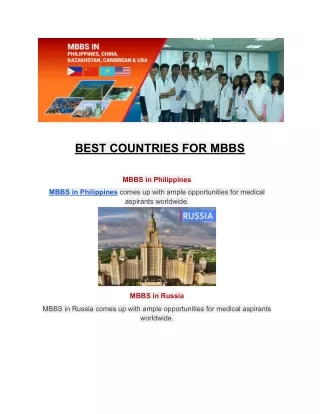 best countries for mbbs