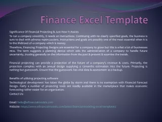 finance excel template