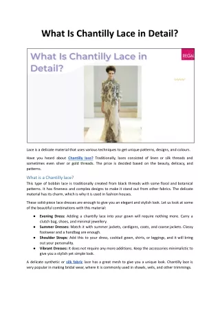 what is chantilly lace in detail