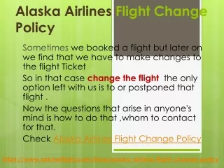 alaska airlines flight change policy