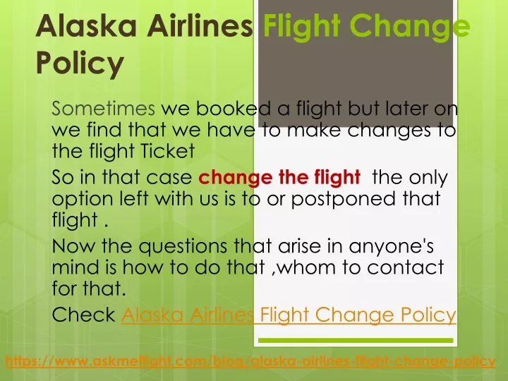 PPT Alaska Airlines Change Flight Call 18885885126 PowerPoint