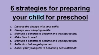 6 strategies for preparing your child for preschool