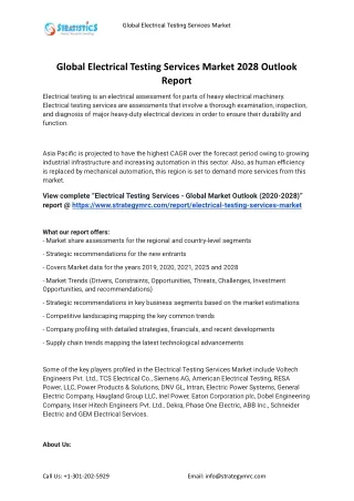 global electrical testing services market