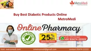 Buy Best Diabetic Products Online - MetroMedi