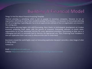 building a financial model