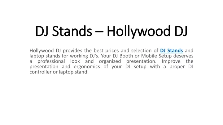 dj stands hollywood dj