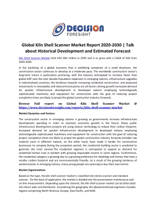 global kiln shell scanner market report 2020 2030
