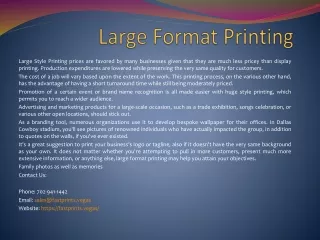 large format printing
