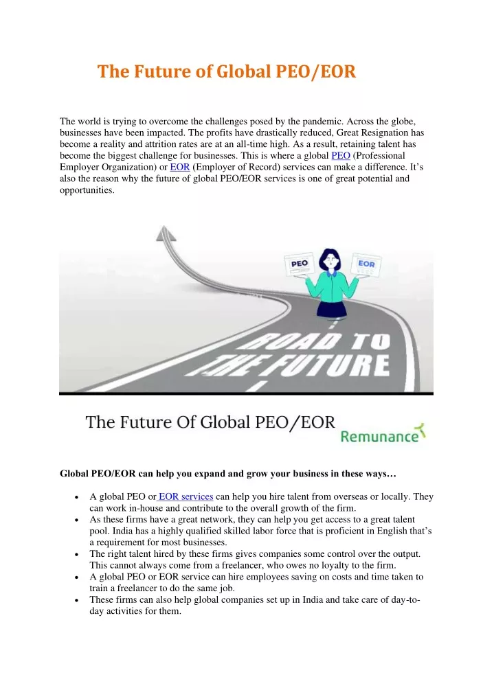 the future of global peo eor