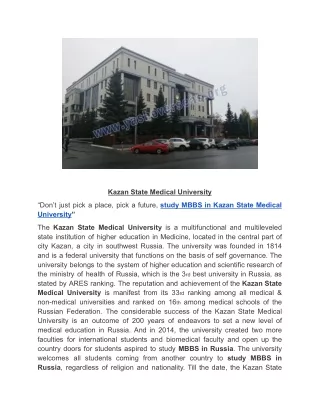 kazan state medical university