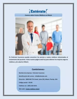 conoce sobre costos m dicos en miami