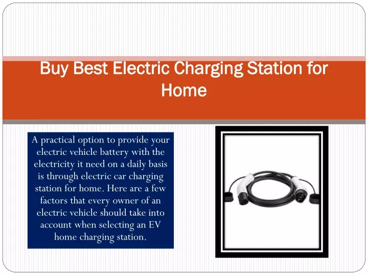 buy best electric charging station for home