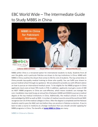 ebc world wide the intermediate guide to study