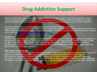 drug addiction support