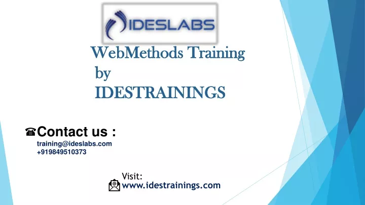 webmethods training by idestrainings