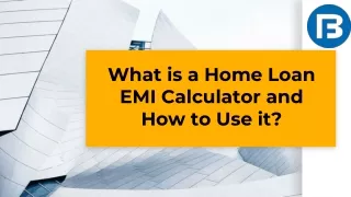 what is a home loan emi calculator