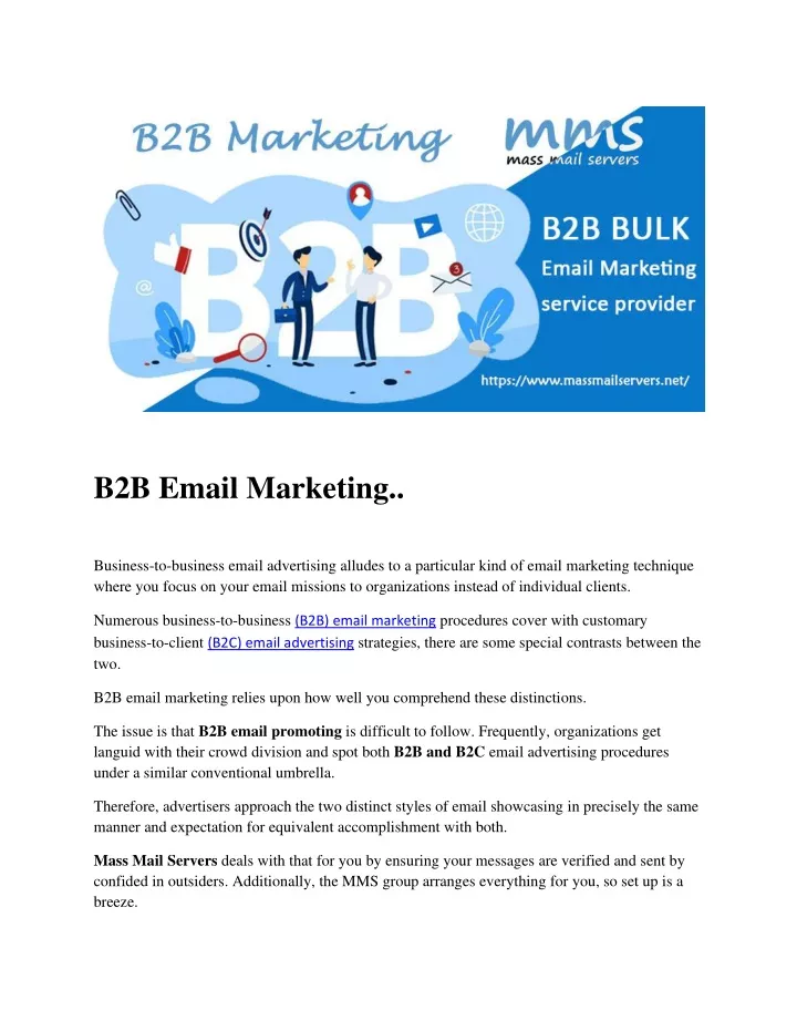 b2b email marketing