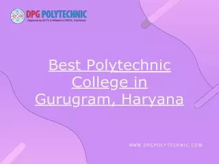 best polytechnic college in gurugram haryana