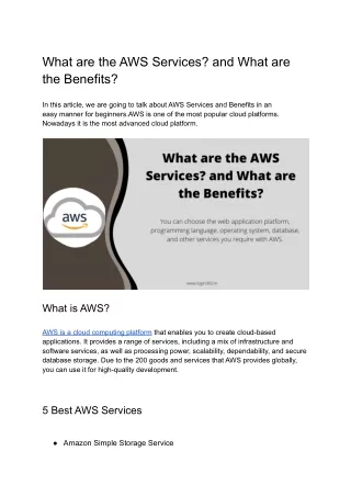 What are the AWS Services (1)