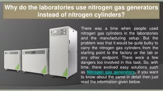why do the laboratories use nitrogen