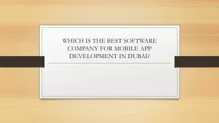 which is the best software company for mobile app development in dubai