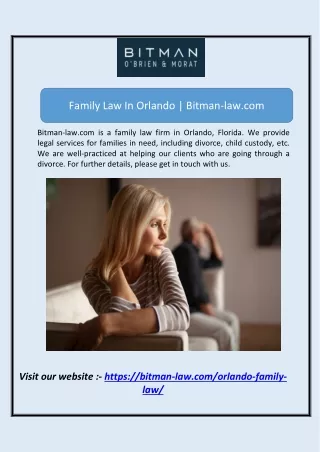 family law in orlando bitman law com