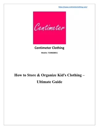 Baby Clothes Online - Centimeter Clothing