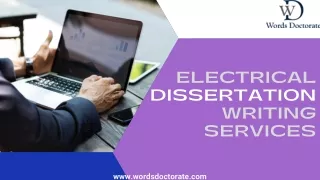 Electrical Dissertation Writing Services - Words Doctorate
