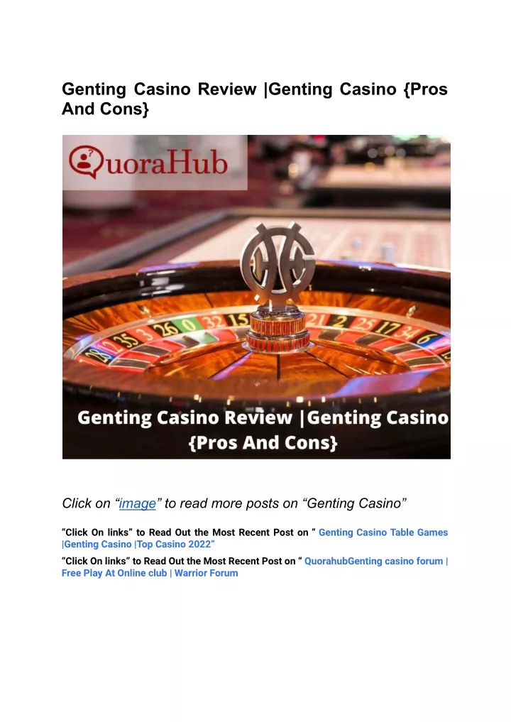 genting casino review genting casino pros and cons