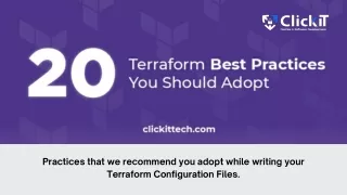 Terraform Best Practices: The 20 Practices You Should Adopt - Click IT