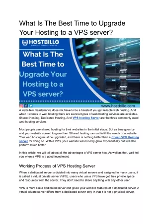 what is the best time to upgrade your hosting