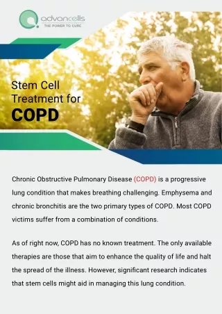 Stem Cell Treatment for COPD