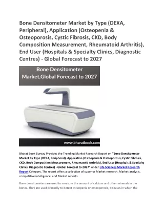 bone densitometer market by type dexa peripheral