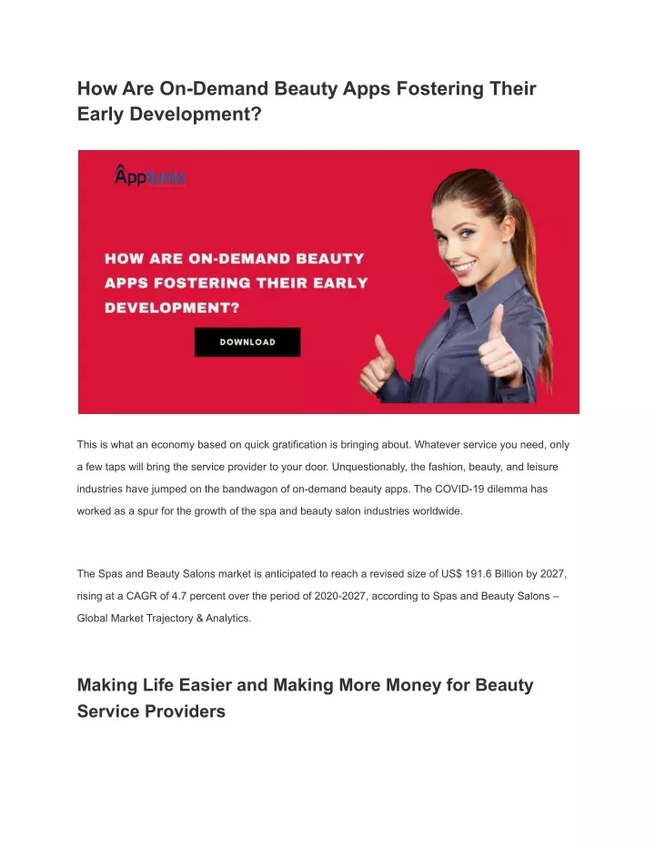 how are on demand beauty apps fostering their