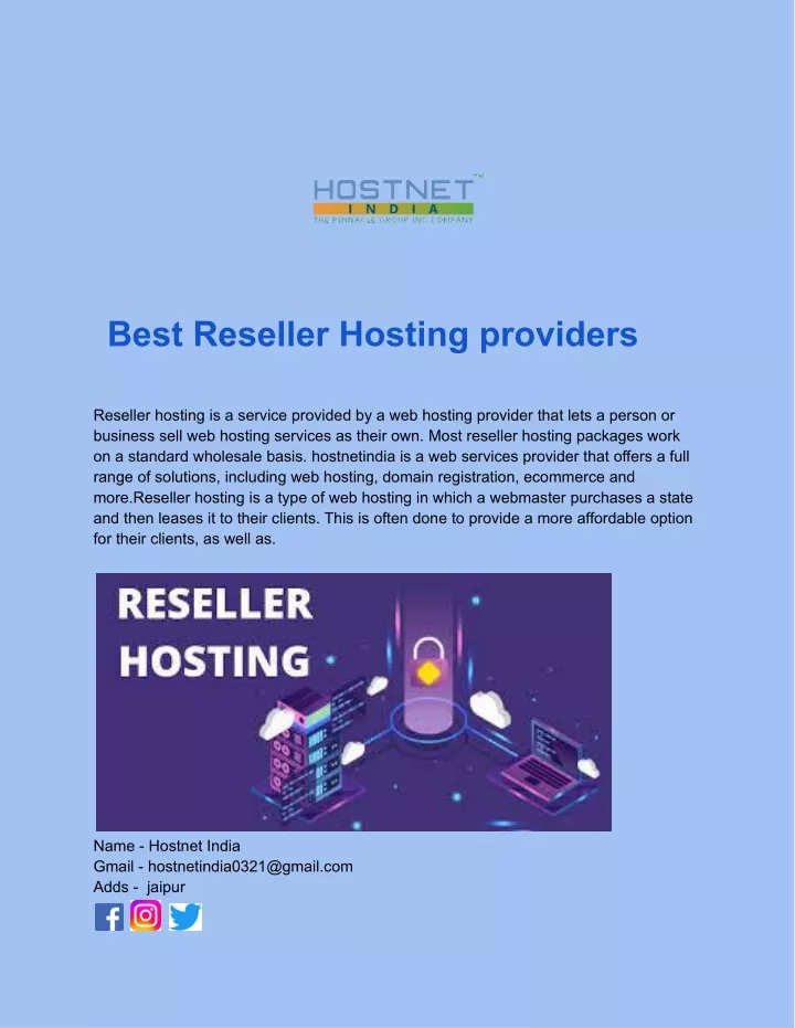 PPT - Best Reseller Hosting Providers. PowerPoint Presentation, Free ...