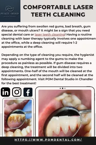 Comfortable Laser Teeth Cleaning
