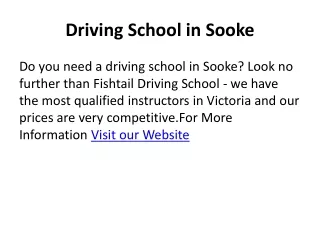 Driving School in Sooke