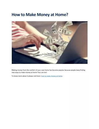 ways to make money from home